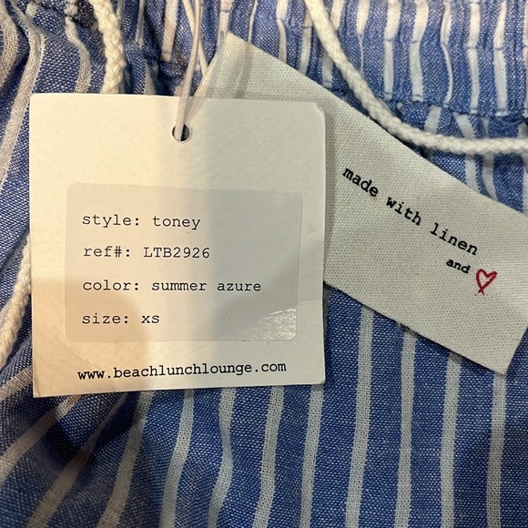NWT Beachlunchlounge linen shirt size x-small - Picture 4 of 4